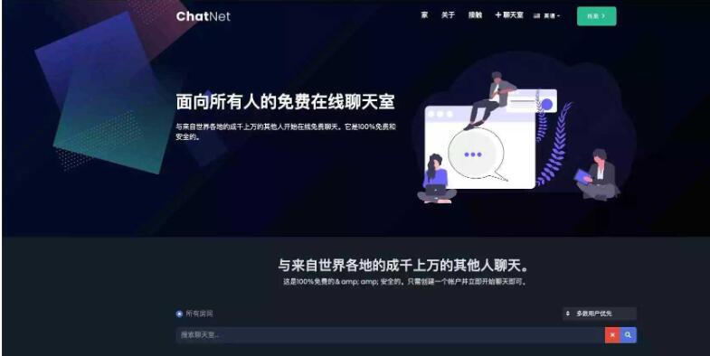 ChatNet多用户在线聊天室源码 免授权版