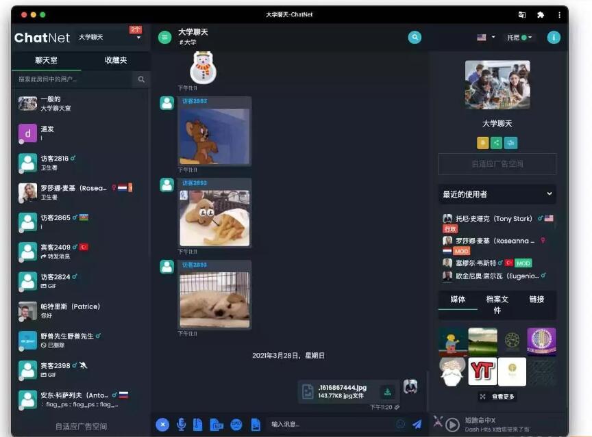 ChatNet多用户在线聊天室源码 免授权版