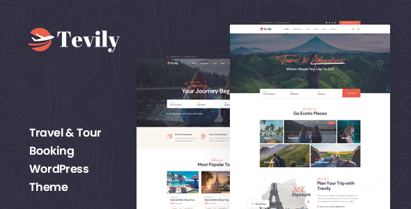 Tevily v1.2.4 – 旅行和旅游预订 WordPress 主题