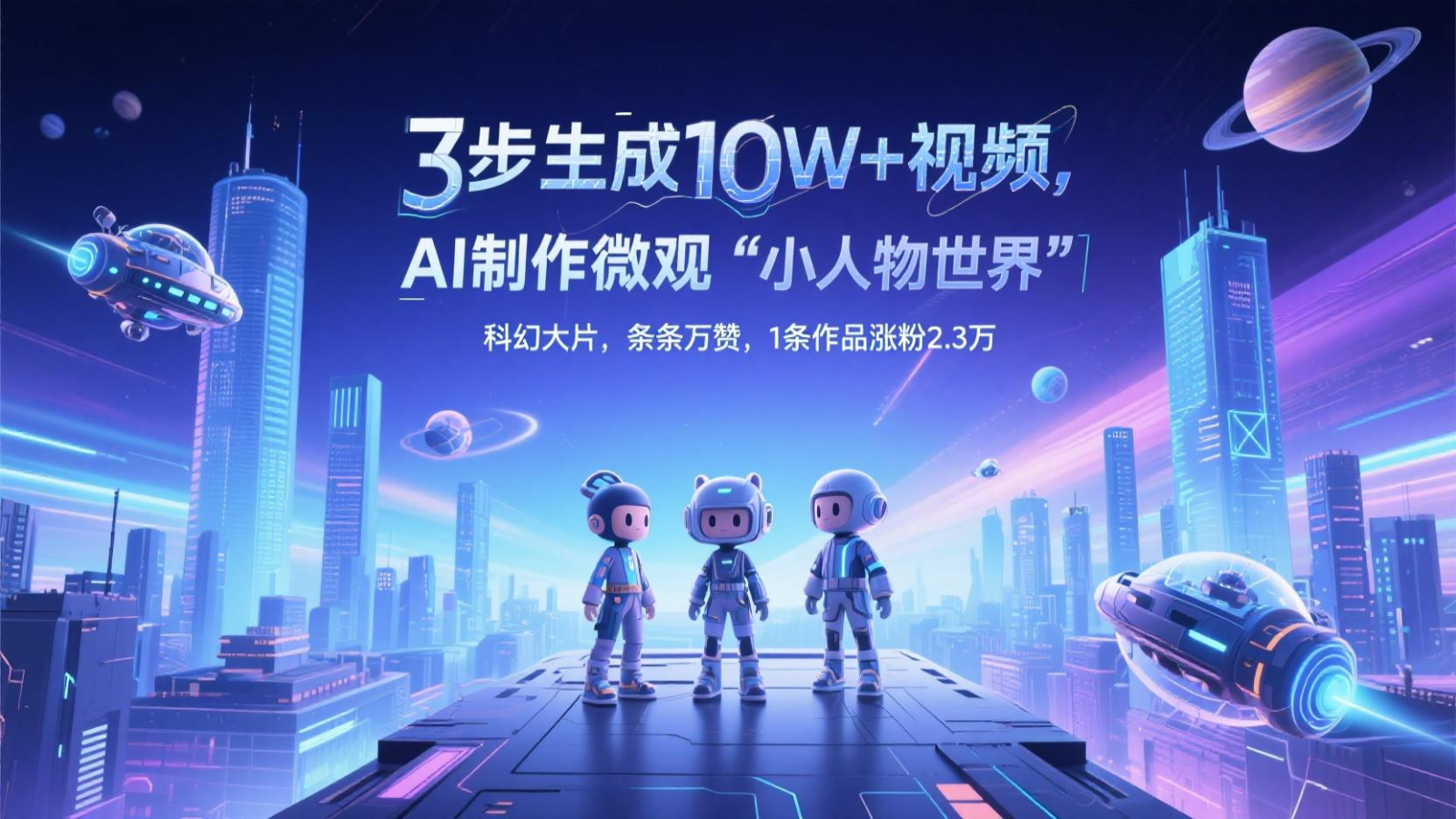 三步生成10W+视频,AI制作微观“小人物世界”科幻大片