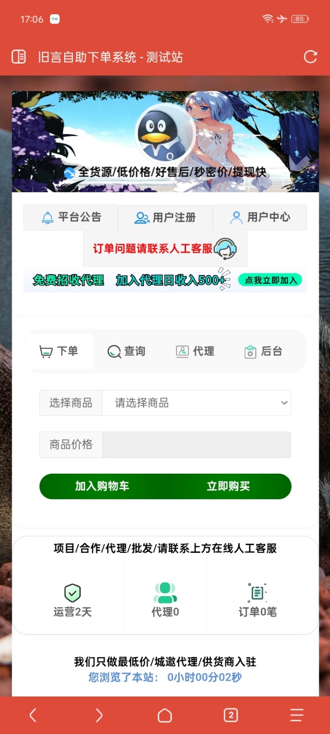 旧言自助下单系统最新版2025(后门较多暂不发布)