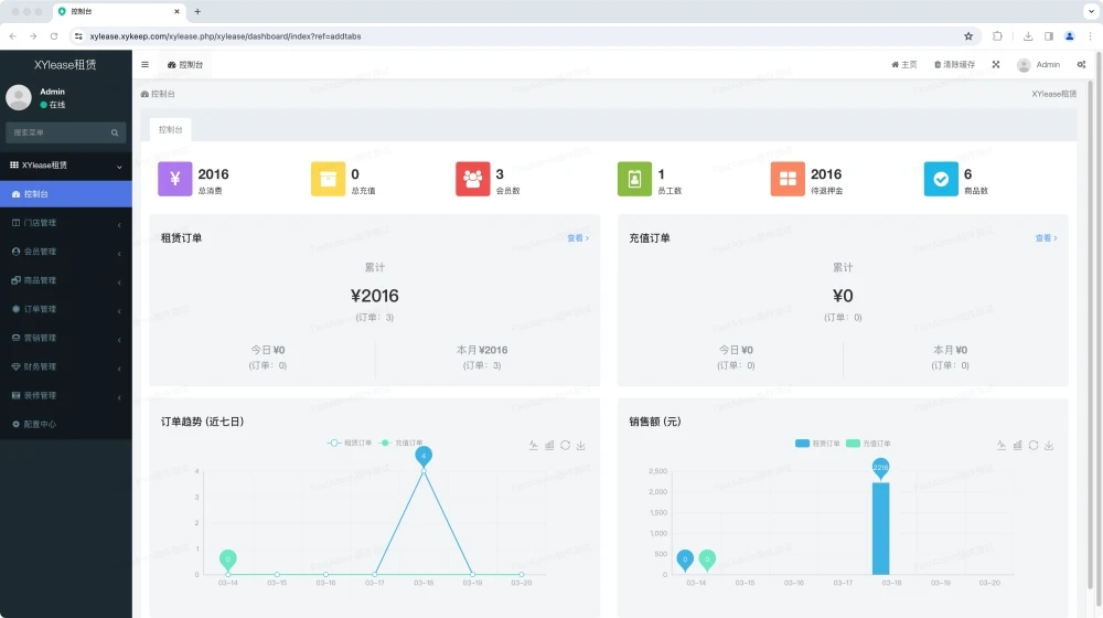 租赁小程序 uniapp+php+fastadmin