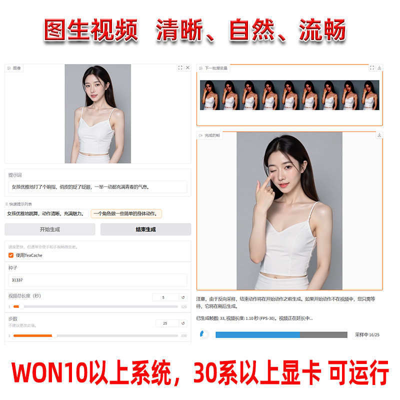 FramePack长视频生成AI图生视频首尾帧软件中文整合包8G显存畅玩 ...